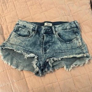 Forever 21 Distressed Blue Jean Shorts